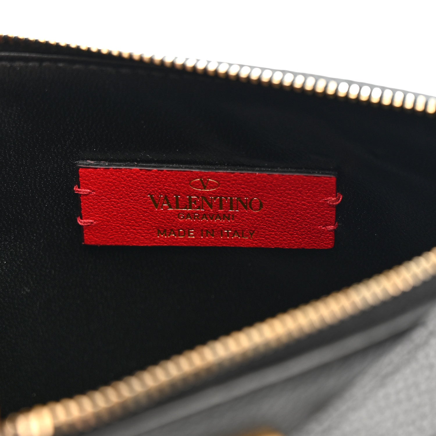 Valentino Garavani Grainy Calfskin VSling Clutch Black 6 of 9