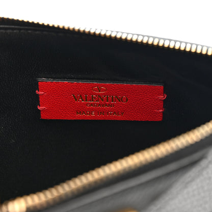 Valentino Garavani Grainy Calfskin VSling Clutch Black 6 of 9