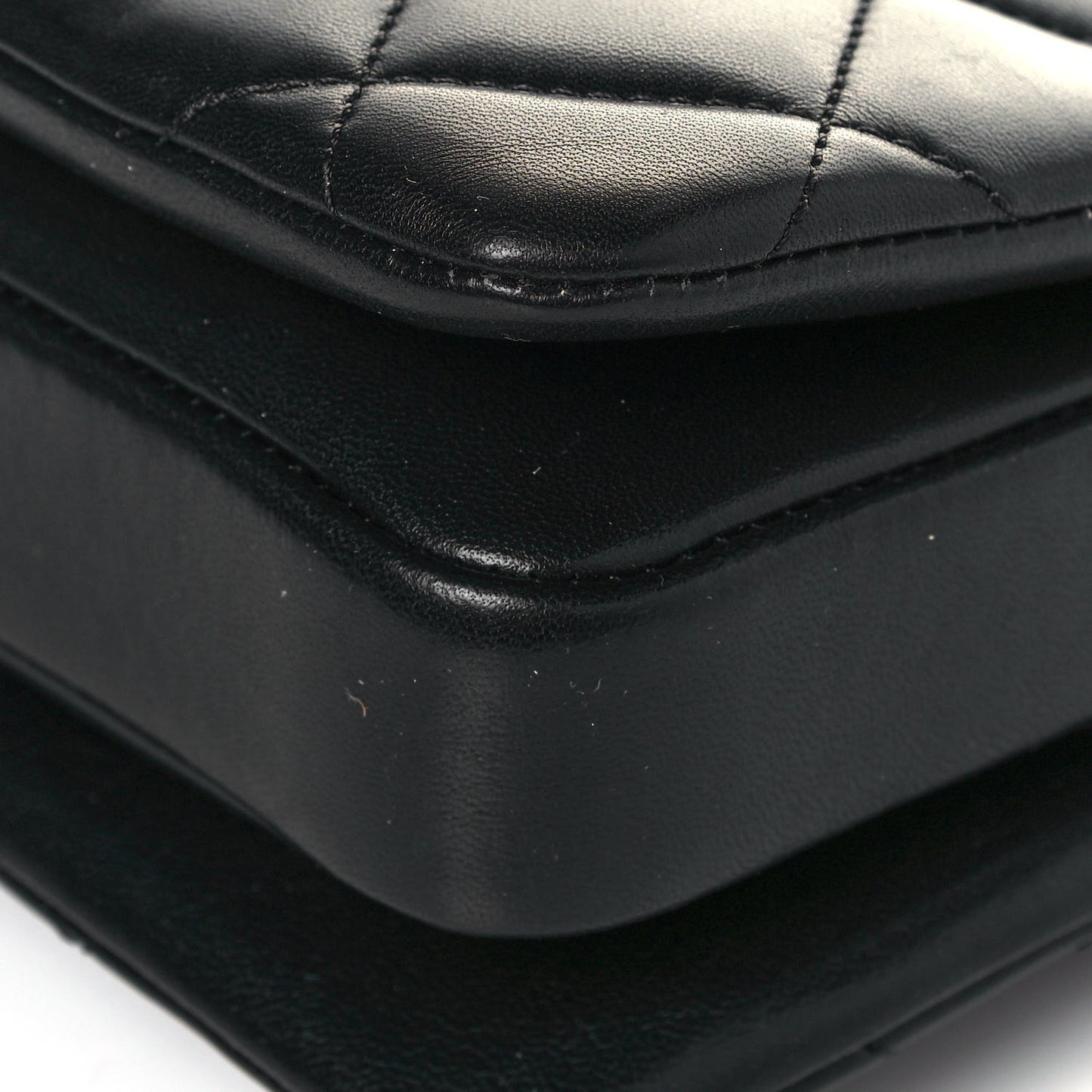 Lambskin Quilted Small Trendy CC Dual Handle Flap Bag Black