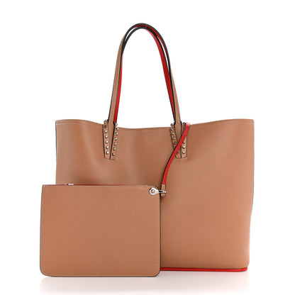 Christian Louboutin Calfskin Spikes East West Cabata Tote Nude 3 of 13