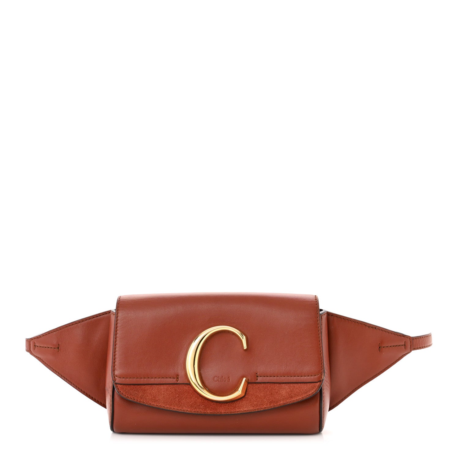 Chloe Calfskin Suede C Belt Bag Sepia Brown 1 of 14