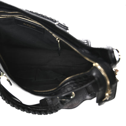Balenciaga Calfskin Crocodile Embossed Giant 12 Gold Hardware City Black 6 of 11