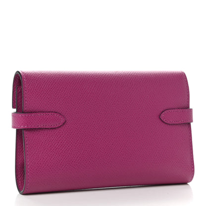 Hermes Epsom Medium Kelly Wallet Rose Pourpre 3 of 7