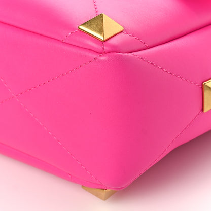 Valentino Garavani Nappa Large Roman Stud Shoulder Bag Pink PP 8 of 8