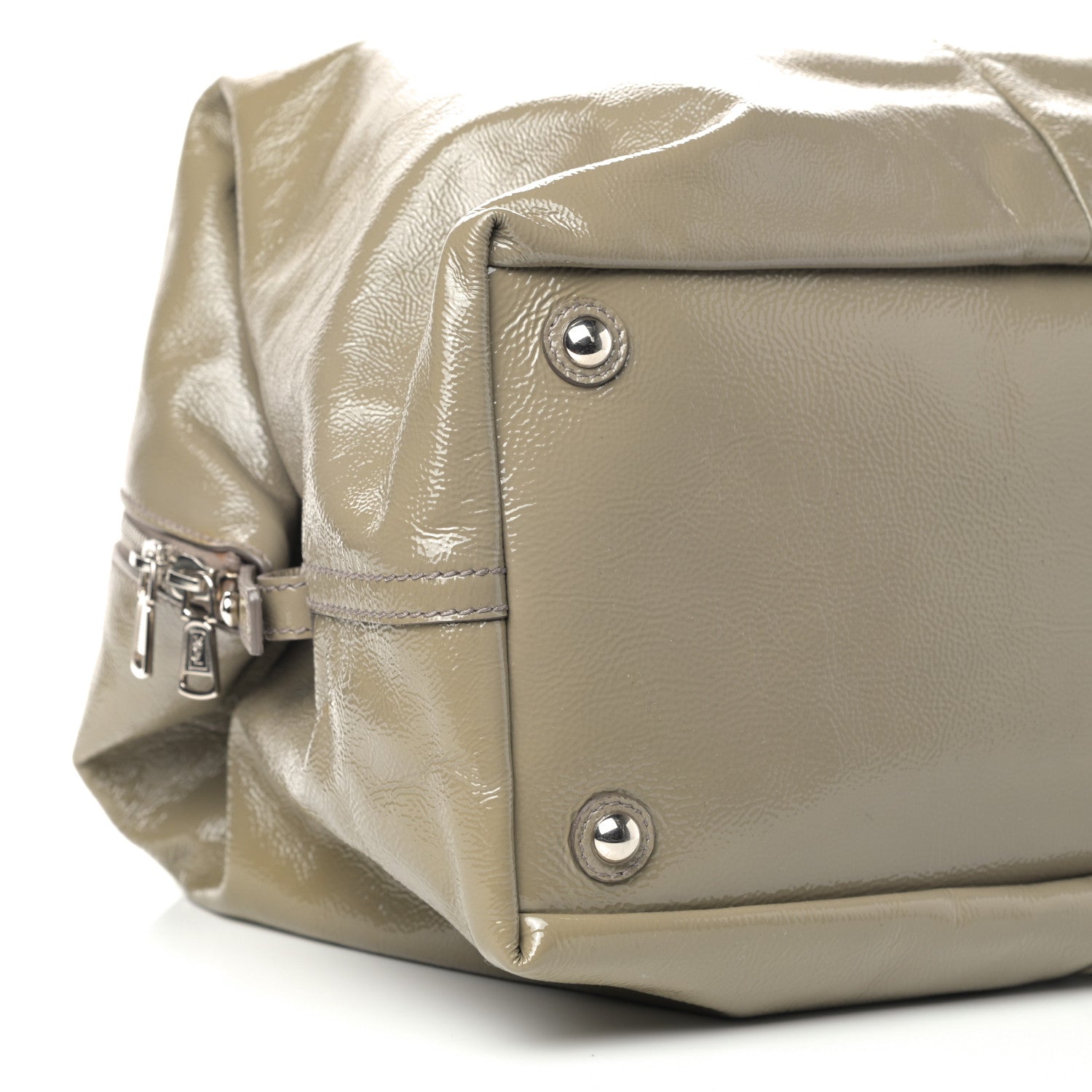 Saint Laurent Textured Patent Medium Easy Sac Taupe 5 of 13