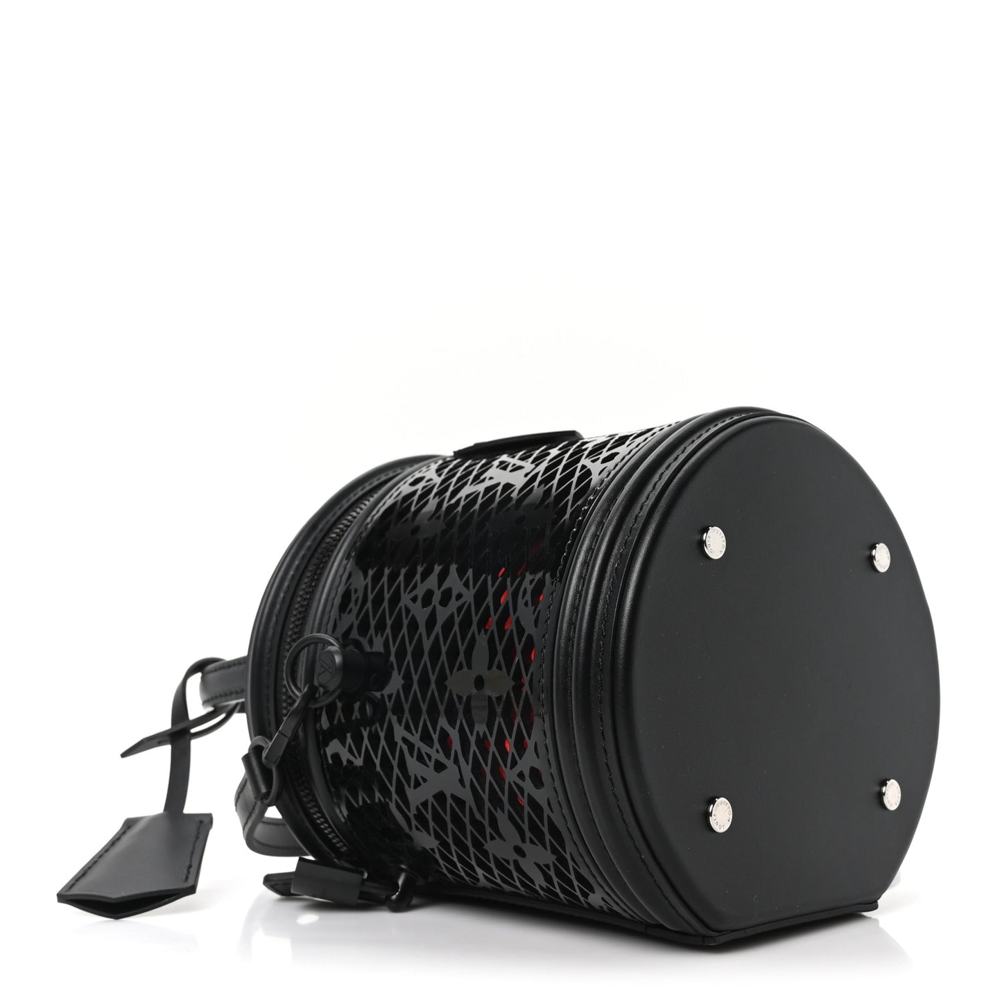 Patent Calfskin Laced Monogram Cannes Black