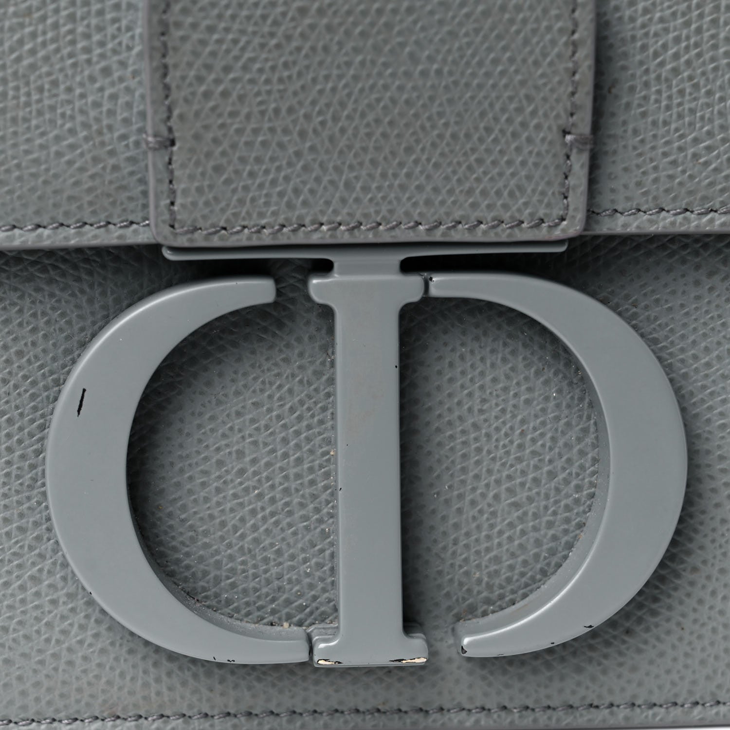 Christian Dior Ultra Matte Grained Calfskin 30 Montaigne Flap Bag Grey 25 of 31