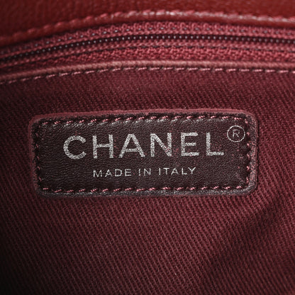 Chanel Shiny Goatskin Quilted Small Double Carry Waist Chain Flap Burgundy 6 of 10