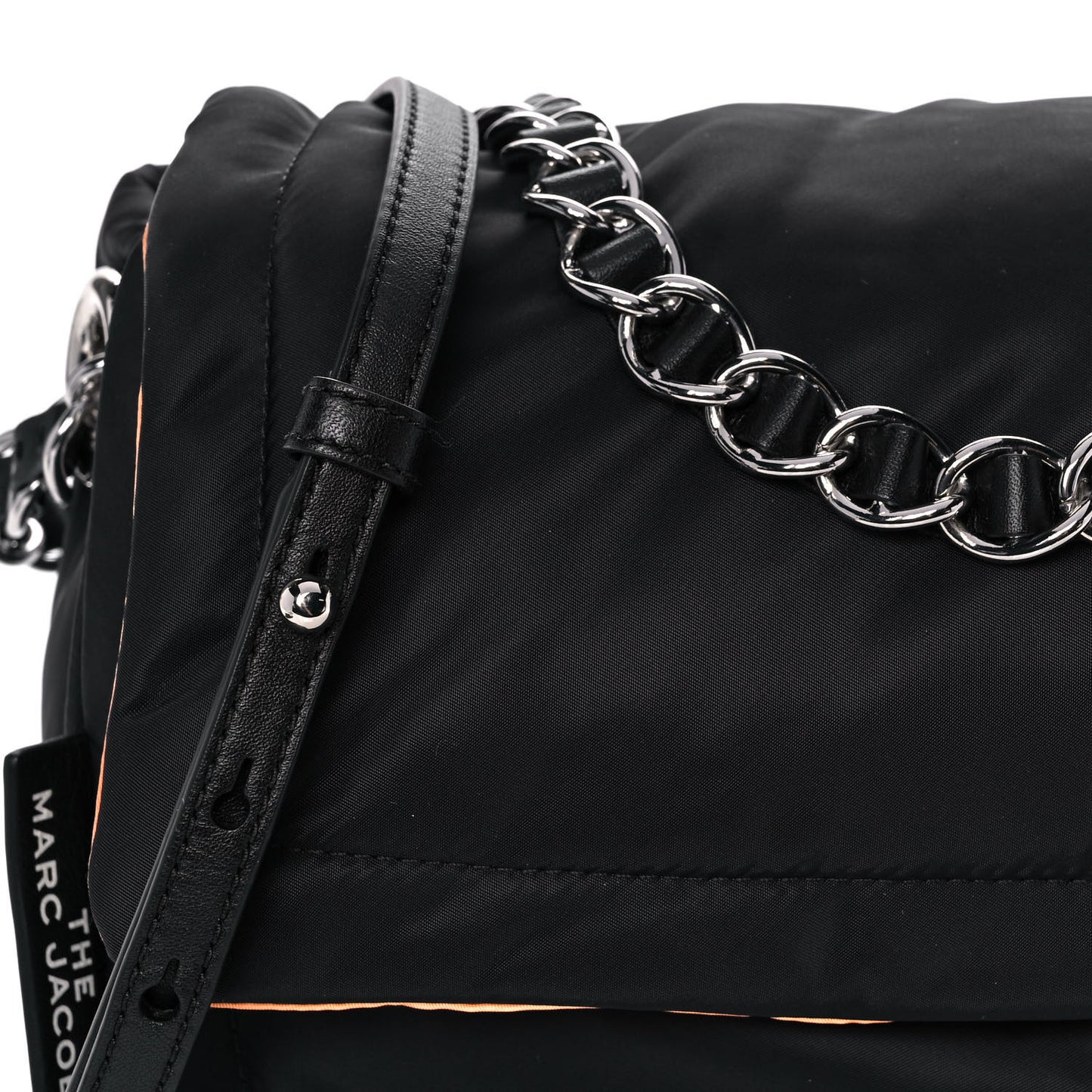 Lambskin The Pillow Bag Black Orange