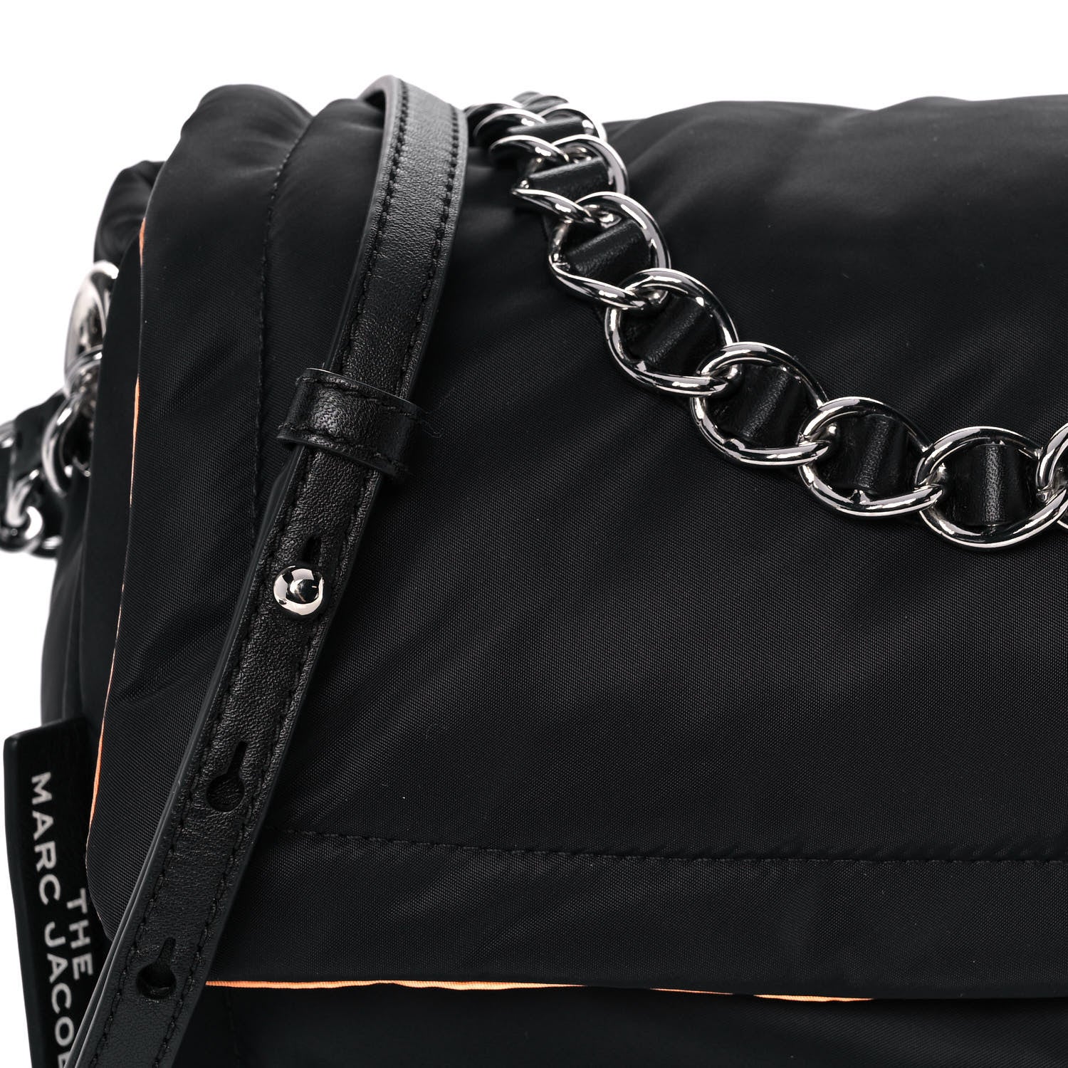 Marc Jacobs Lambskin The Pillow Bag Black Orange 10 of 13