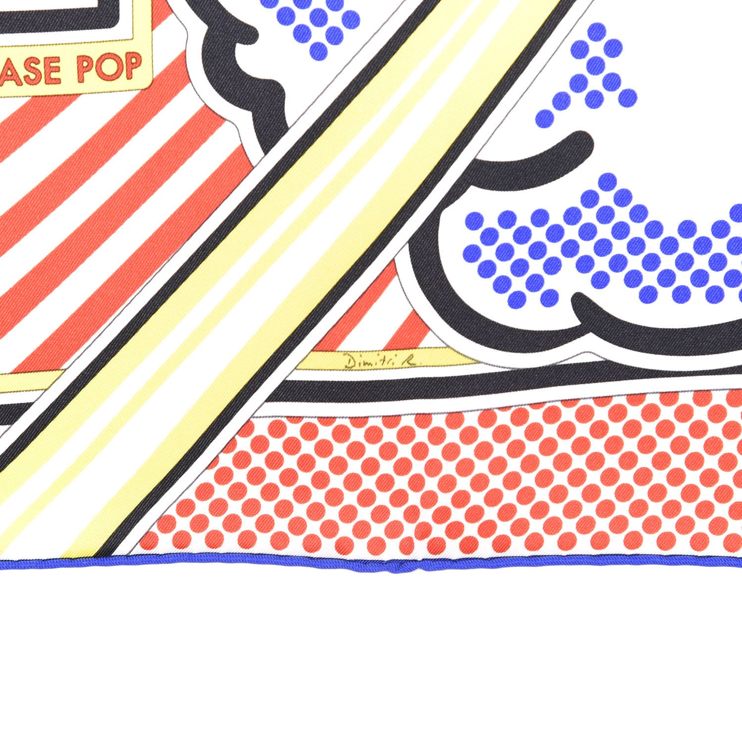 Silk Pegase Pop Scarf 70 White Rouge Jaune