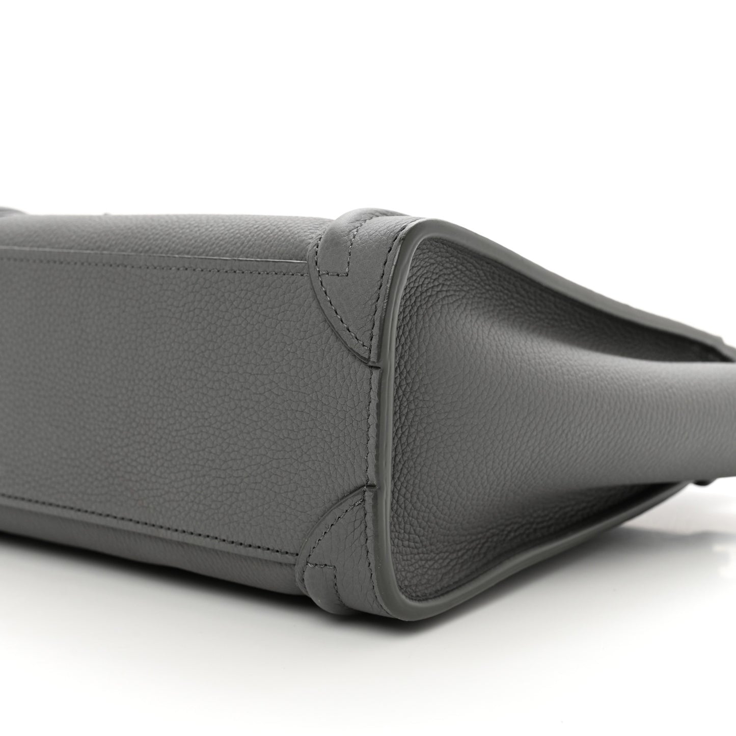 Drummed Calfskin Nano Luggage Kohl