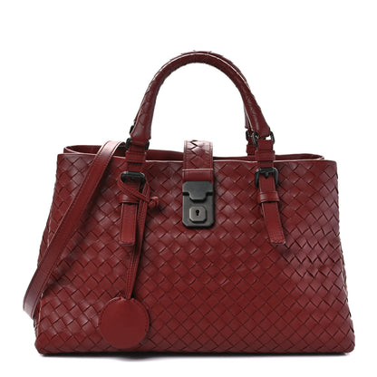 Bottega Veneta Nappa Intrecciato Small Roma Tote Red 1 of 12