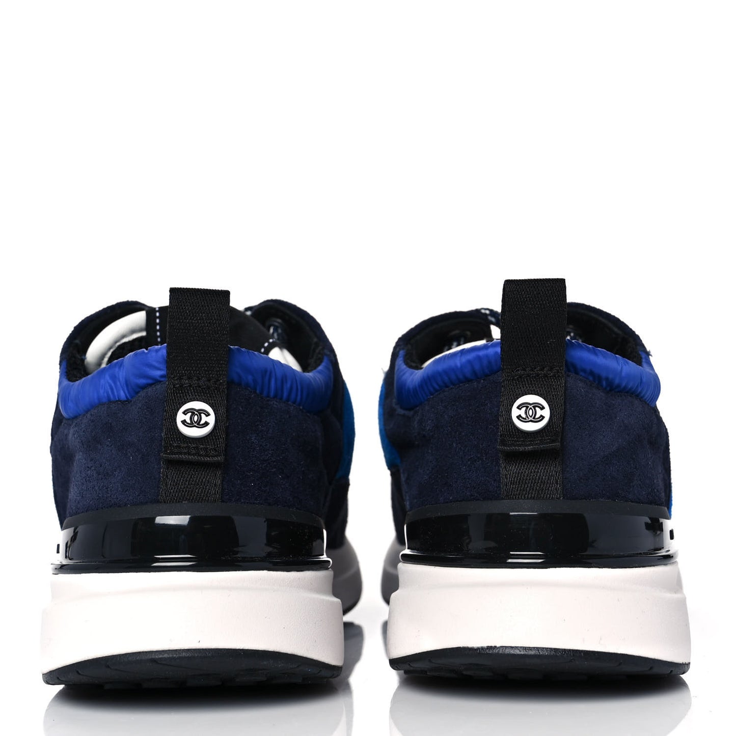 Suede Calfskin CC Sneakers 39.5 Blue Navy Dark Navy