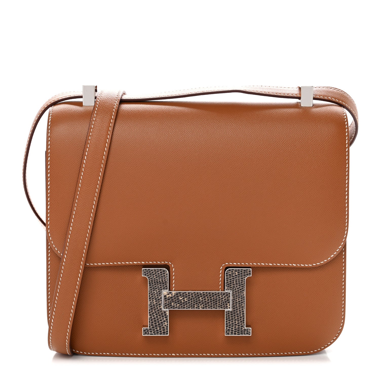 Hermes Grained Monsieur Lizard Constance 24 Gold Ombre 1843368 ...