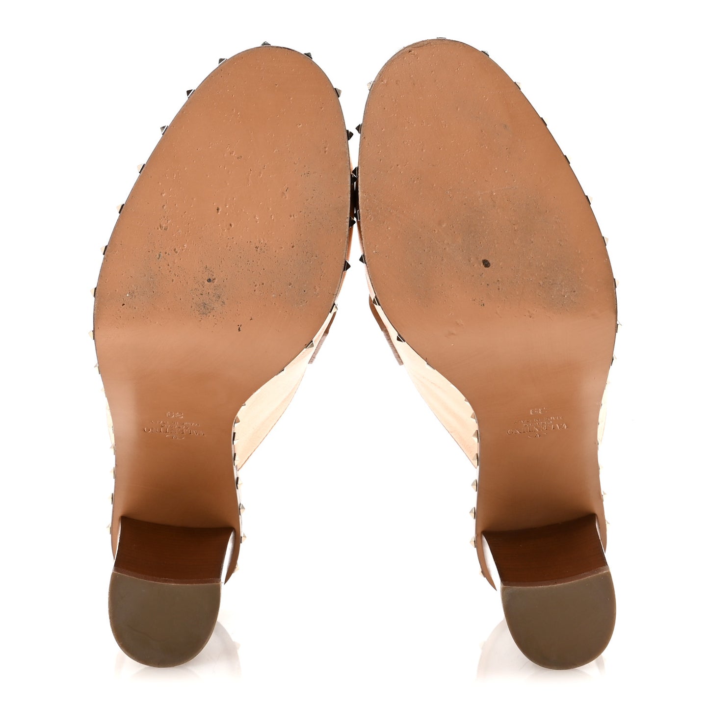 Nappa Soul Rockstud High Heel Mules 39 Rose Gold