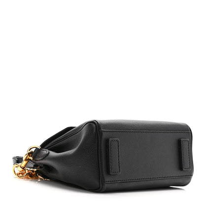 Versace Grained Calfskin Small La Medusa Top Handle Bag Black 4 of 11