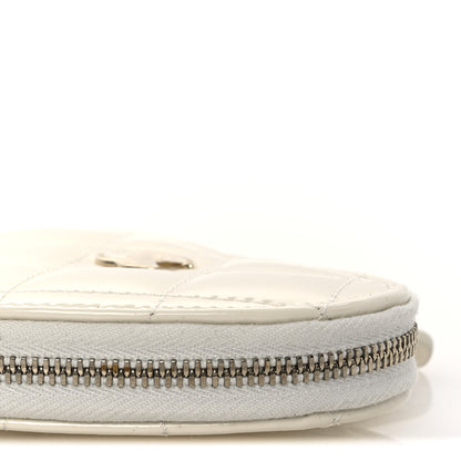 Chanel Patent Calfskin Resin Quilted CC Heart Clutch With Chain Black 17 of 21