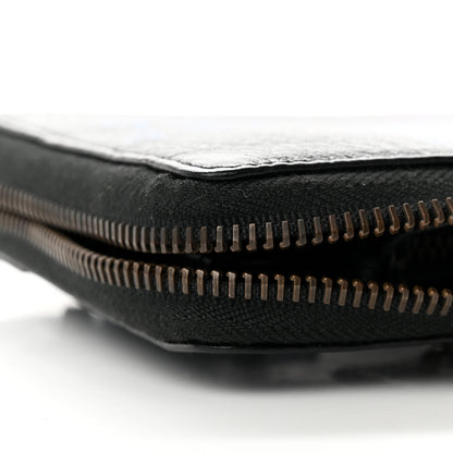 Balenciaga Agneau Arena Graffiti All Over Classic Hardware Continental Zip Around Wallet Black Bleu Violet 7 of 8