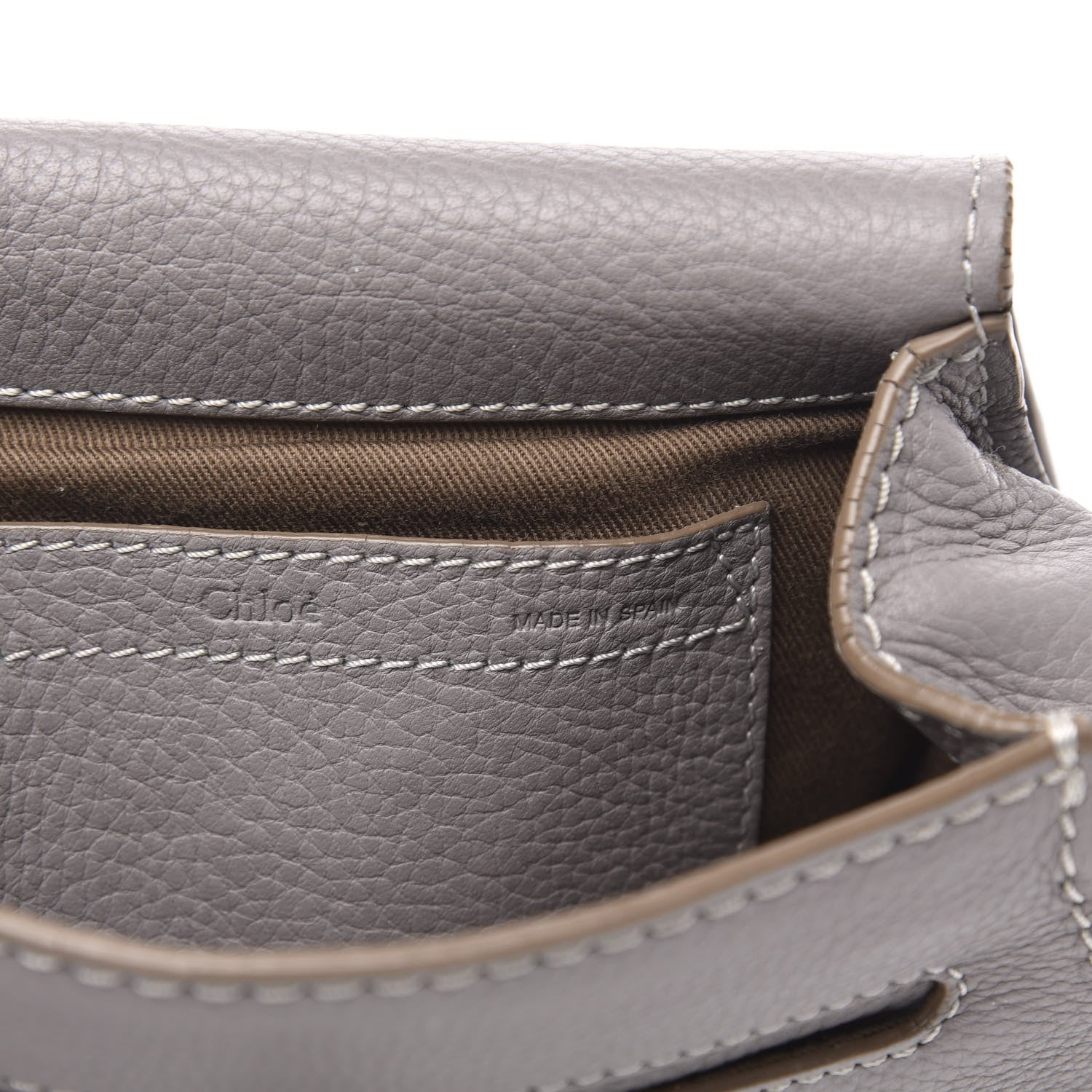 Chloe Calfskin Mini Marcie Round Crossbody Bag Cashmere Grey 6 of 11
