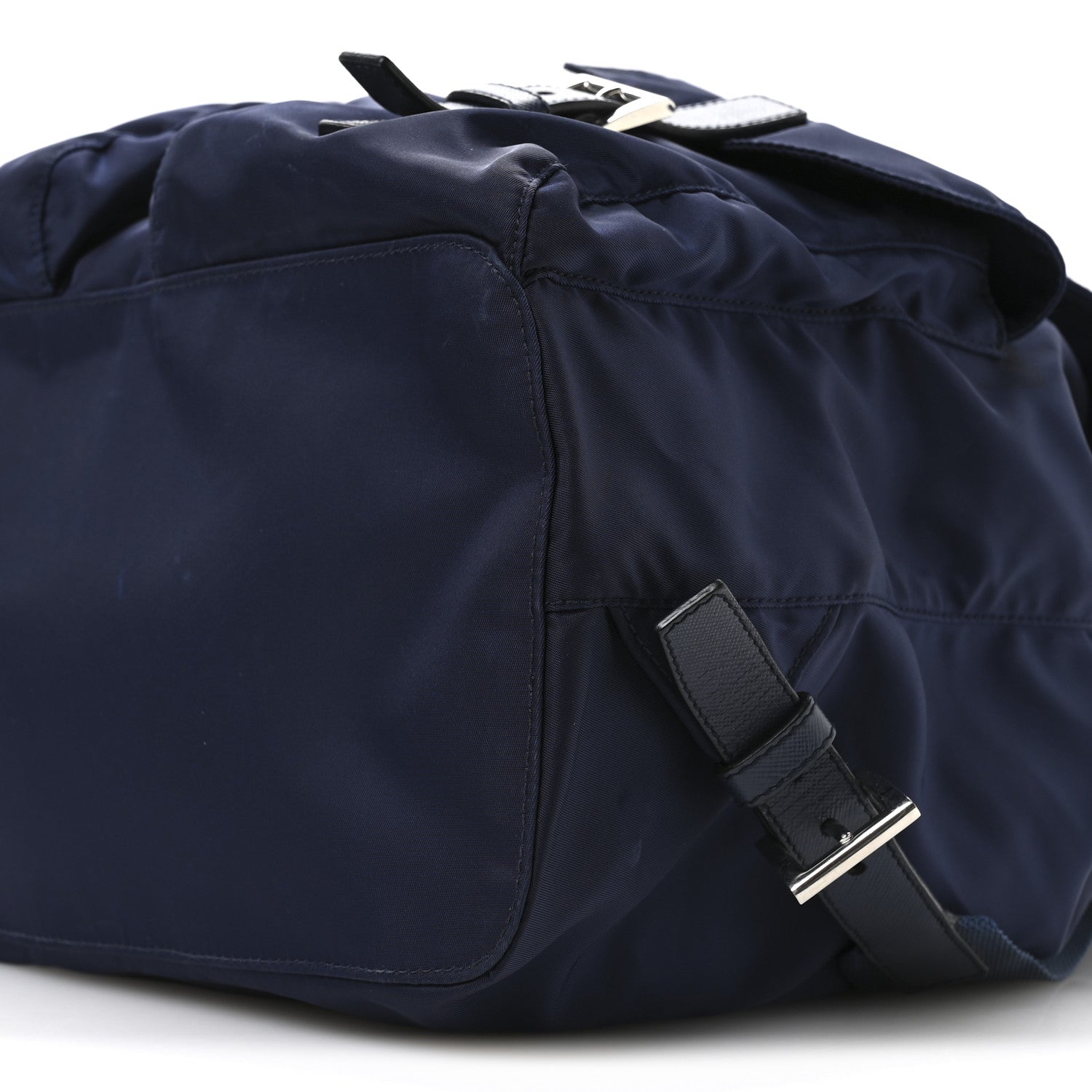 Prada Tessuto Nylon Saffiano Vela Medium Backpack Baltico 11 of 11