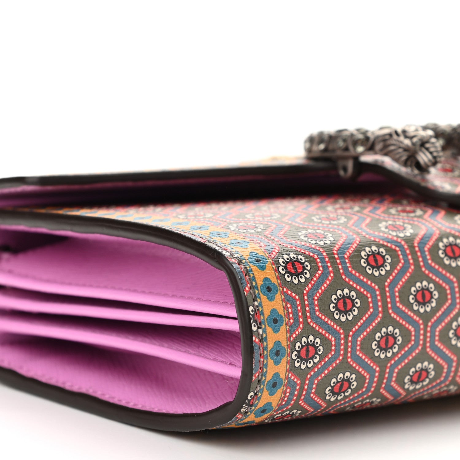 Gucci Calfskin Printed Garden Dionysus Chain Wallet Multicolor 10 of 12
