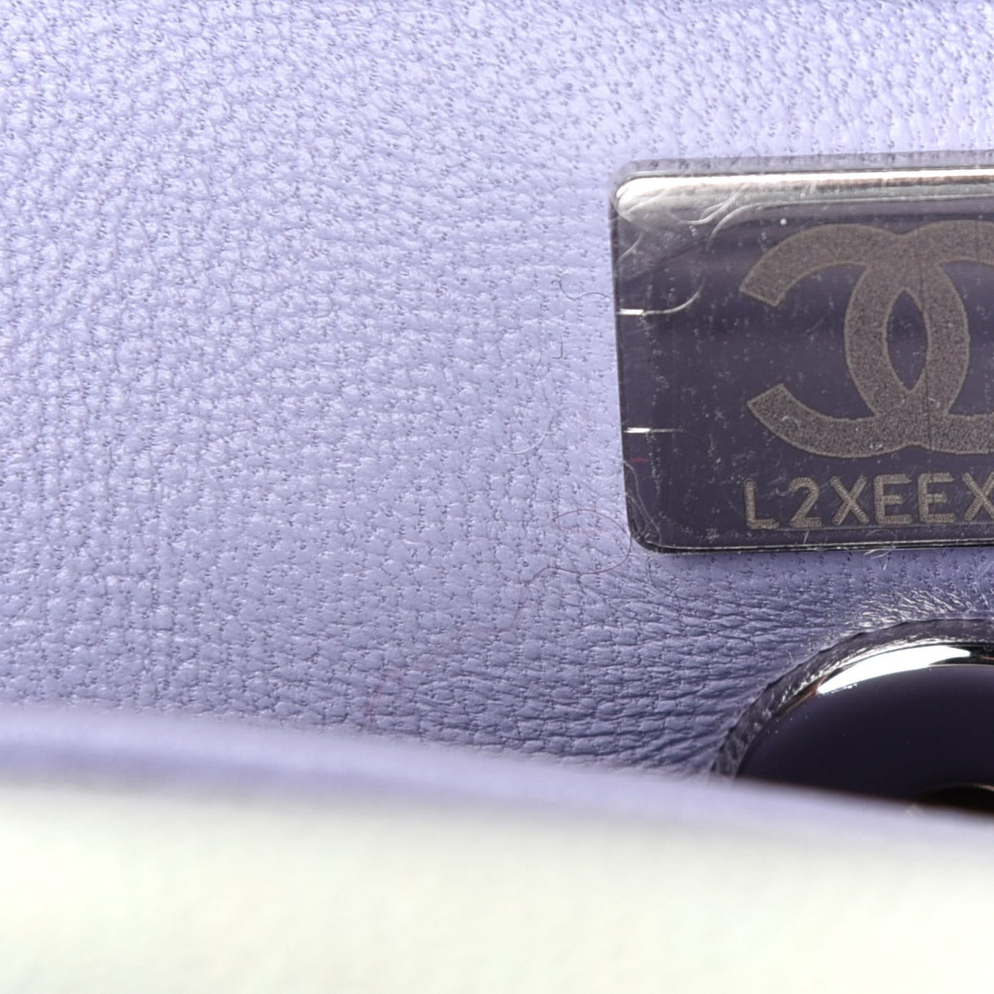 Iridescent Caviar Quilted Mini Coco Handle Flap Purple