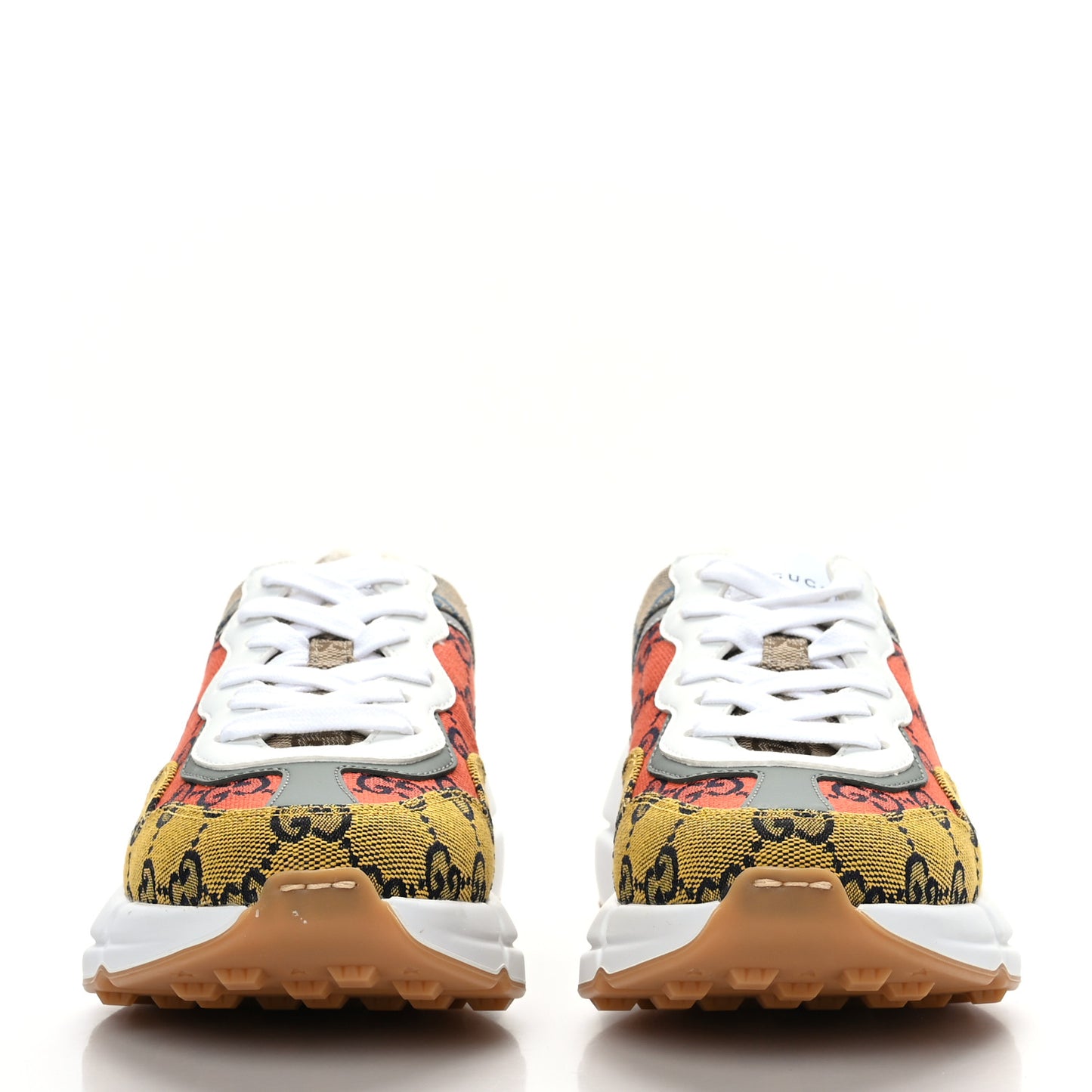Monogram Multicolor Demetra Womens Rhyton Sneakers 35.5 Yellow Blue Great White Tabasco