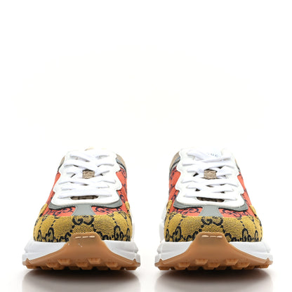 Gucci Monogram Multicolor Demetra Womens Rhyton Sneakers 35.5 Yellow Blue Great White Tabasco 2 of 7