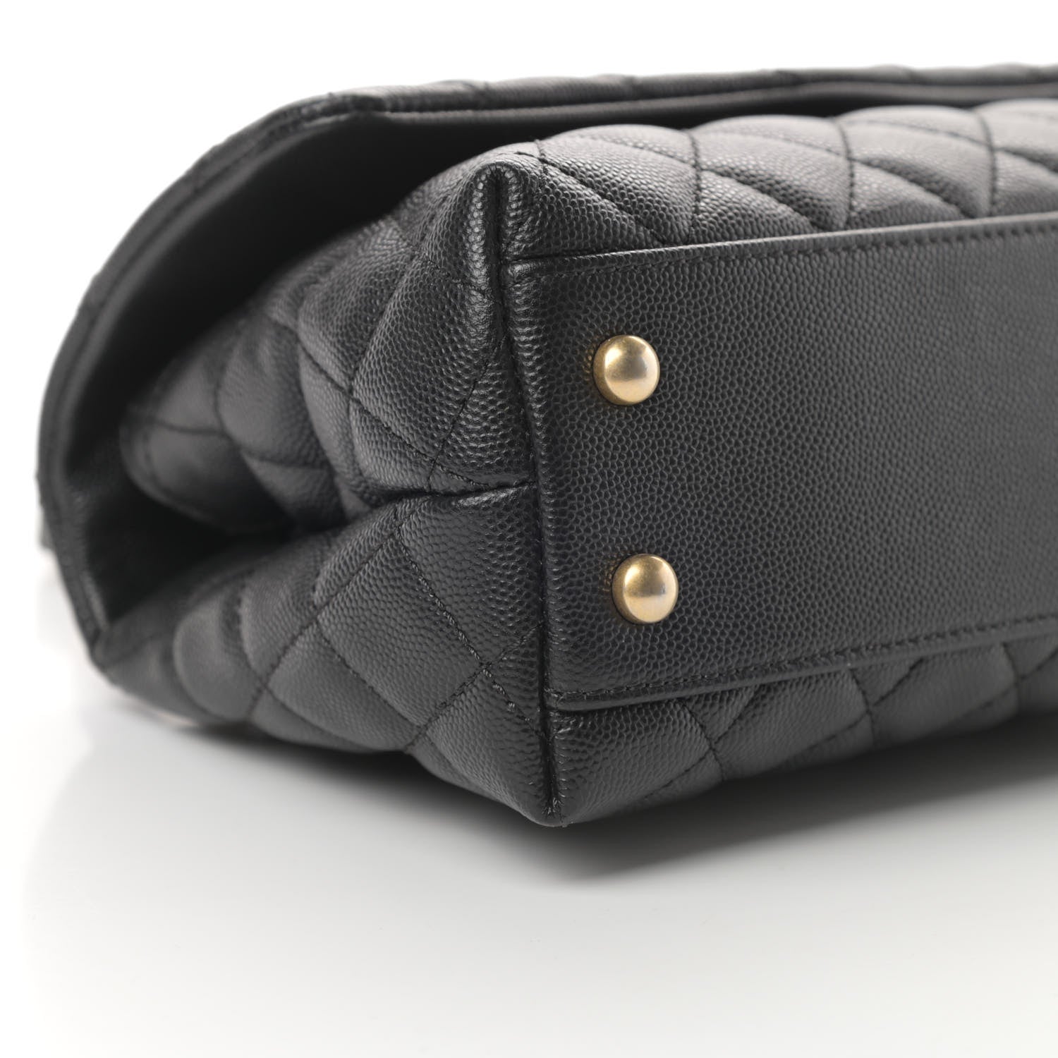 Chanel Caviar Lizard Embossed Quilted Mini Coco Handle Flap Black 9 of 11