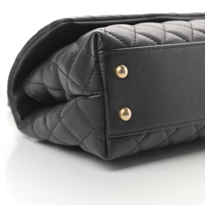 Chanel Caviar Lizard Embossed Quilted Mini Coco Handle Flap Black 9 of 11