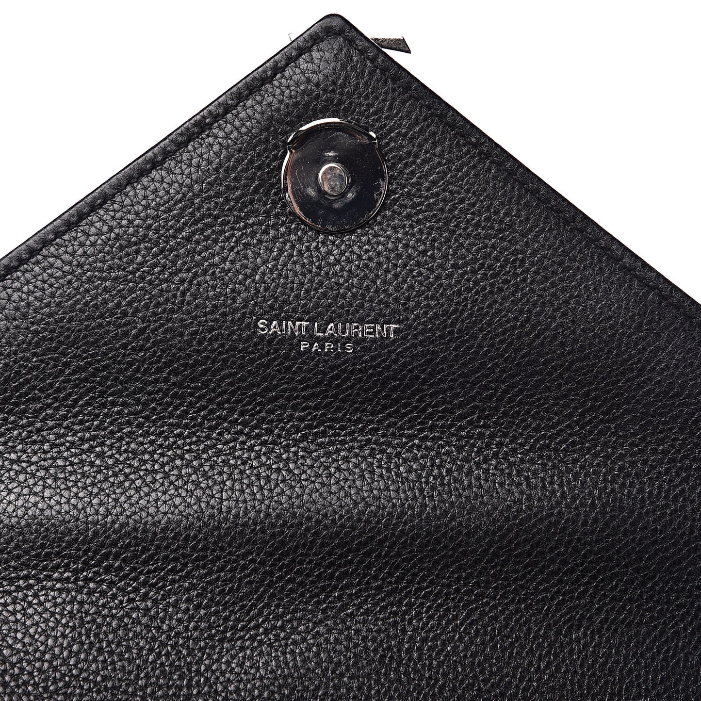 Grained Calfskin Tri-Quilt Monogram Medium College Bag Black