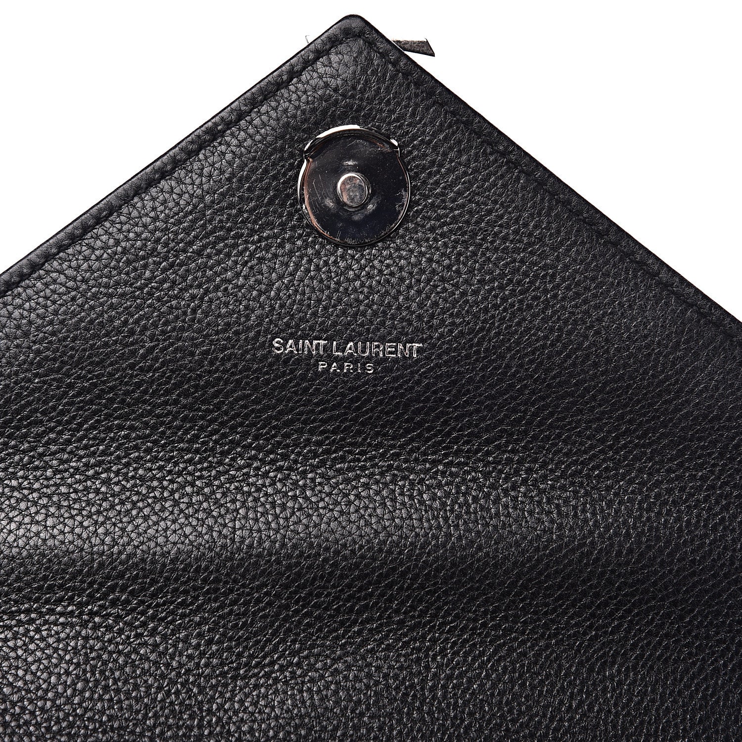 Saint Laurent Grained Calfskin Tri-Quilt Monogram Medium College Bag Black 6 of 9