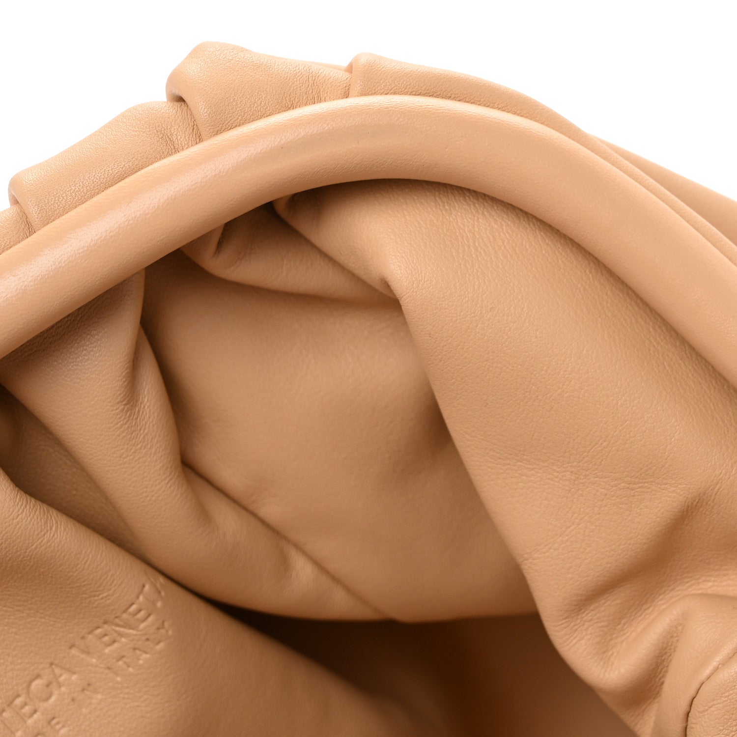 Bottega Veneta Smooth Butter Calf The Pouch Oversized Clutch Almond 12 of 13
