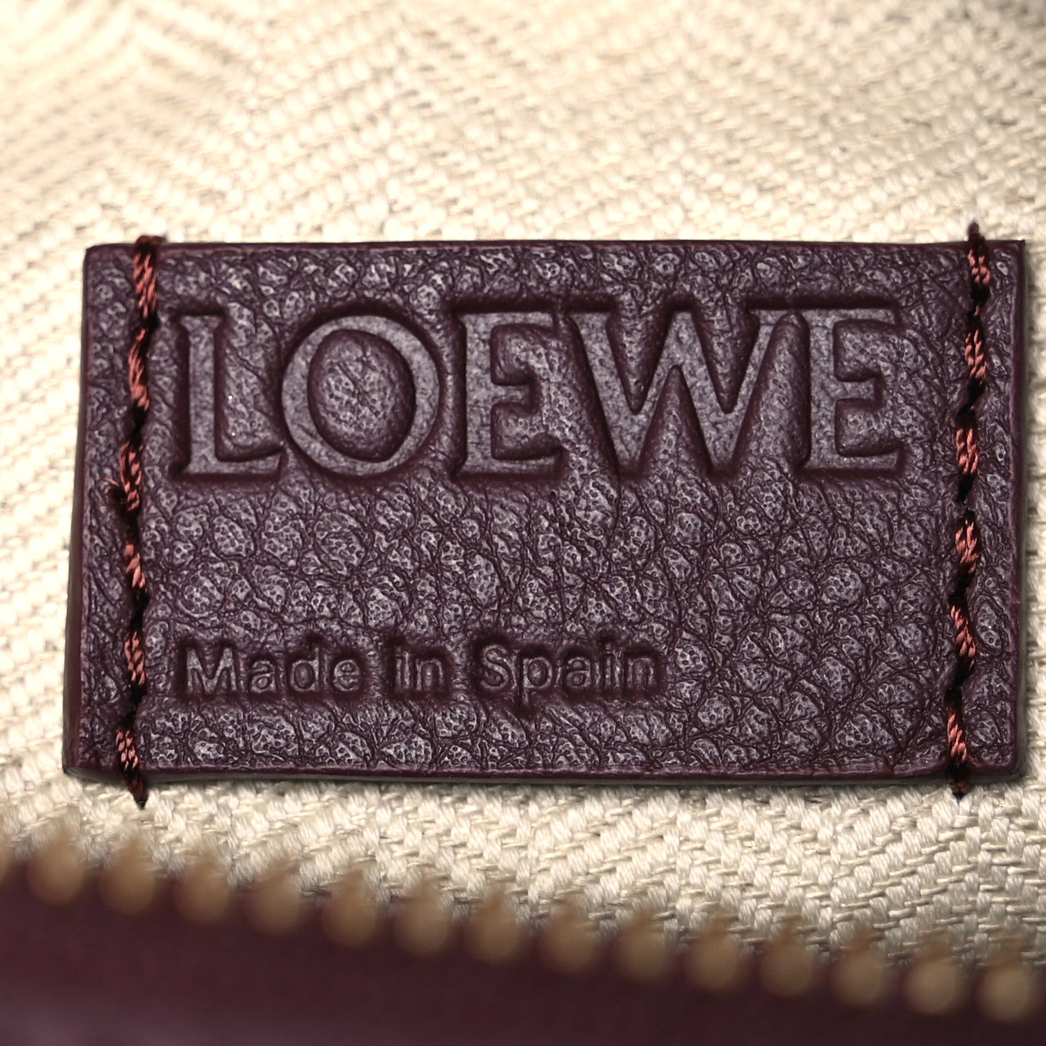 Loewe Soft Grained Calfskin Small Puzzle Edge Bag Dark Burgundy 7 of 14