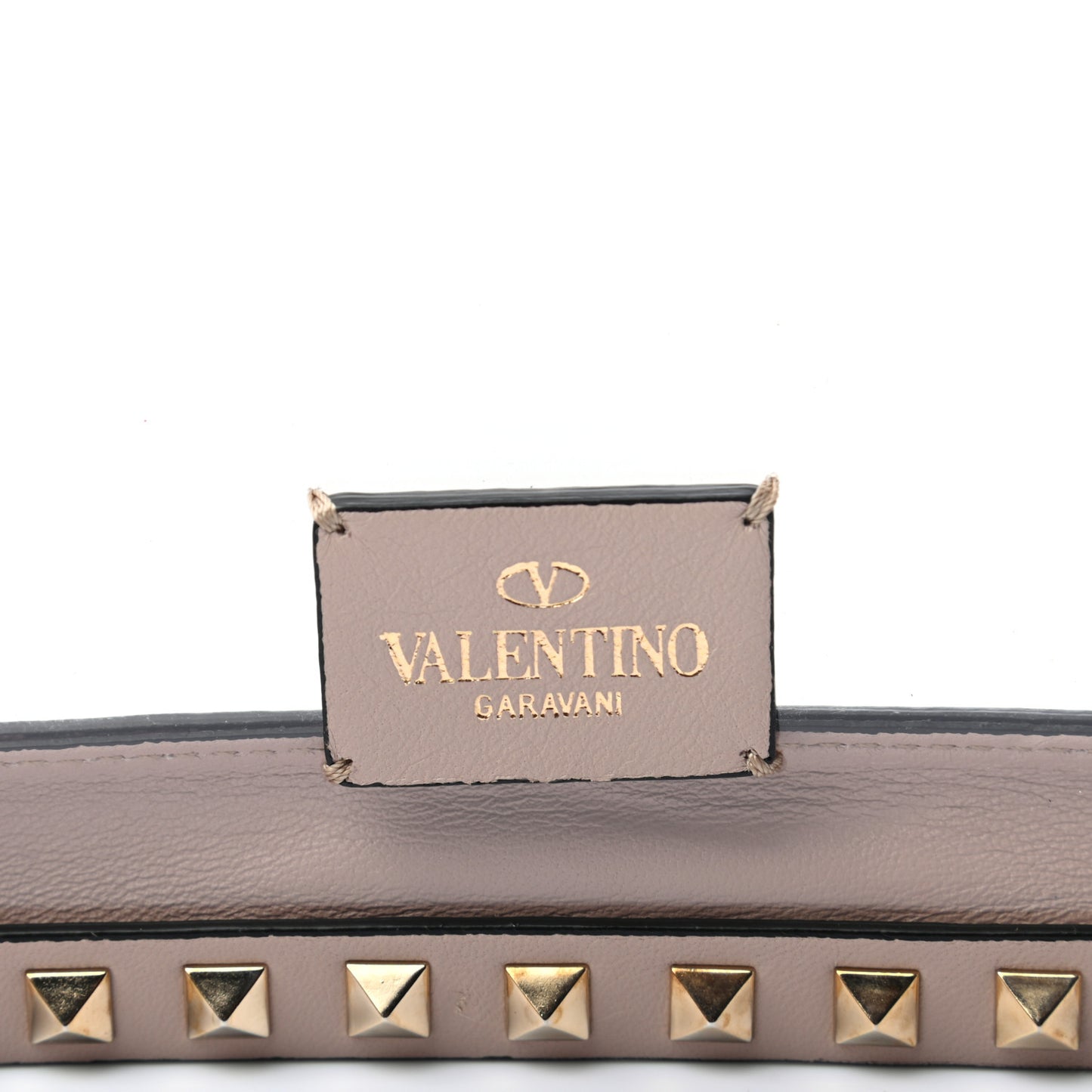 PVC Nappa Naked Rockstud Wristlet Clutch Poudre