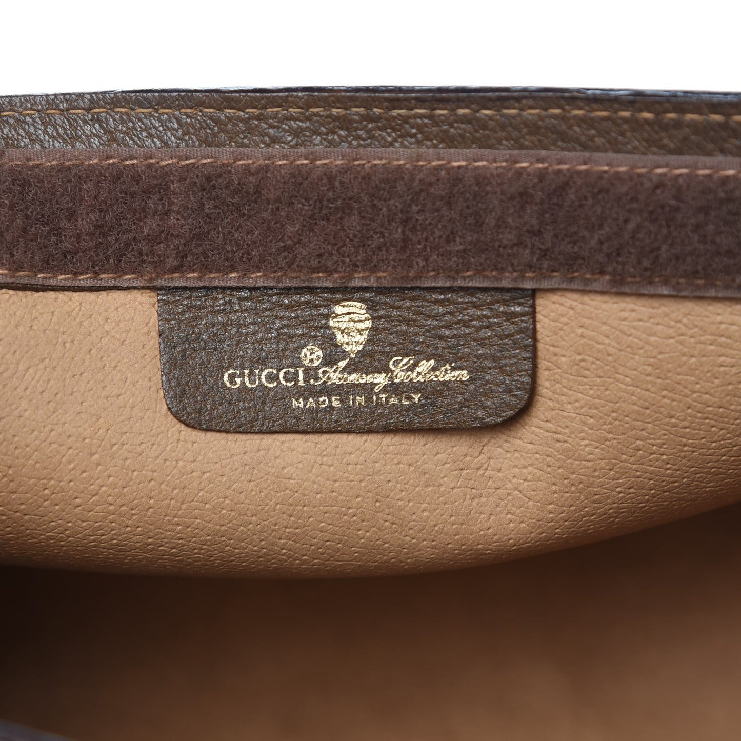 GG Plus Monogram Web Pouch Brown