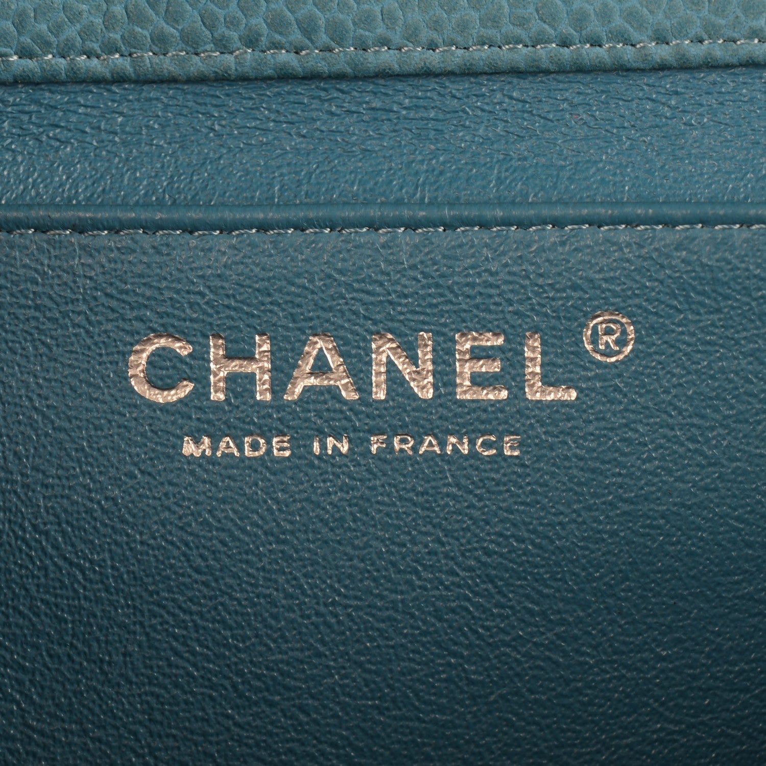 Chanel Iridescent Caviar Quilted Clutch With Chain Flap Blue 7 of 9