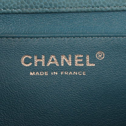 Chanel Iridescent Caviar Quilted Clutch With Chain Flap Blue 7 of 9