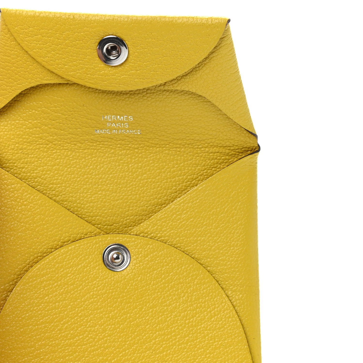 Hermes Chevre Mysore Bastia Coin Purse Jaune de Naples 4 of 4