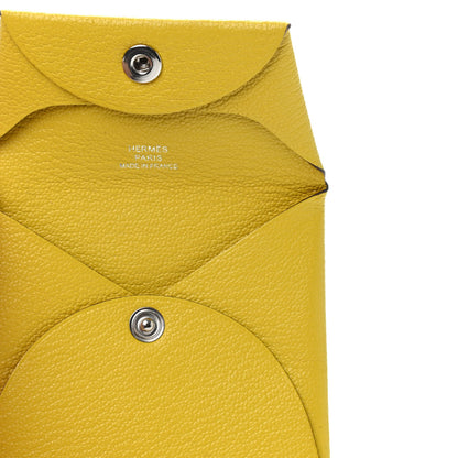 Hermes Chevre Mysore Bastia Coin Purse Jaune de Naples 4 of 4