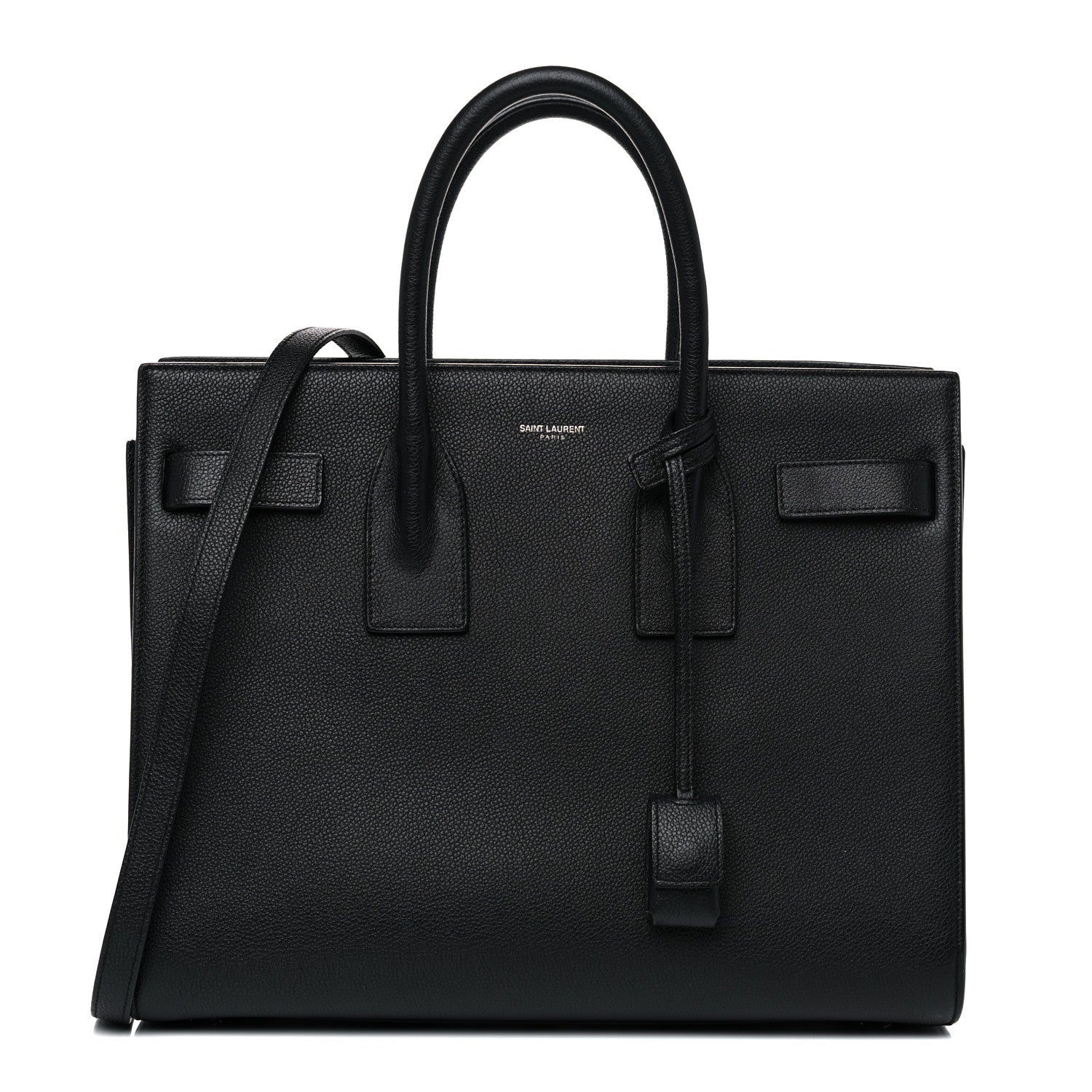 Saint Laurent Grained Calfskin Small Sac De Jour Black 1 of 16