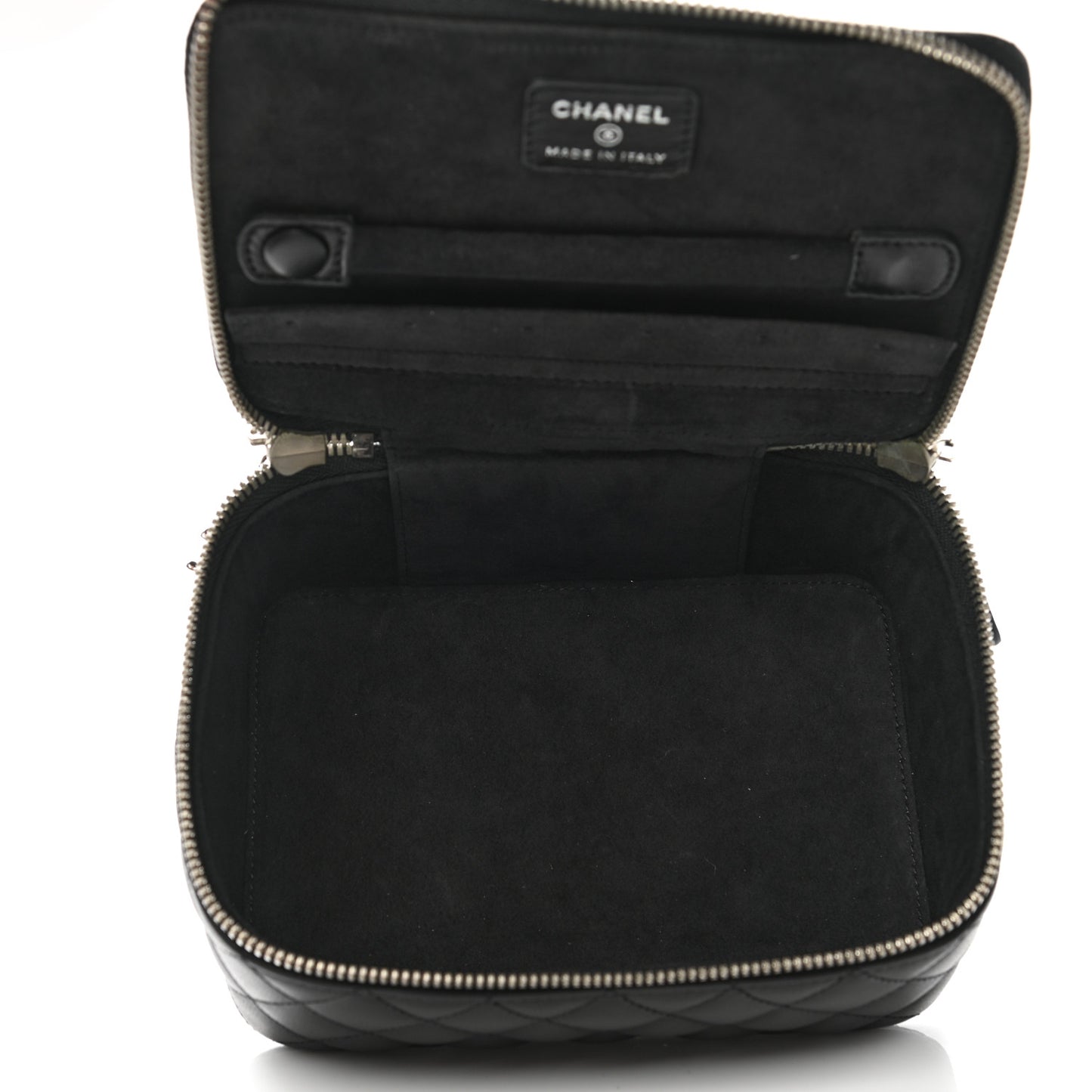 Lambskin Quilted Jewelry Case Black