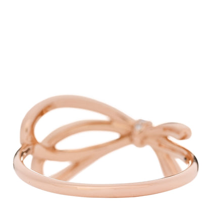 Tiffany 18K Rose Gold Diamond Bow Ring 58 8.25 3 of 5