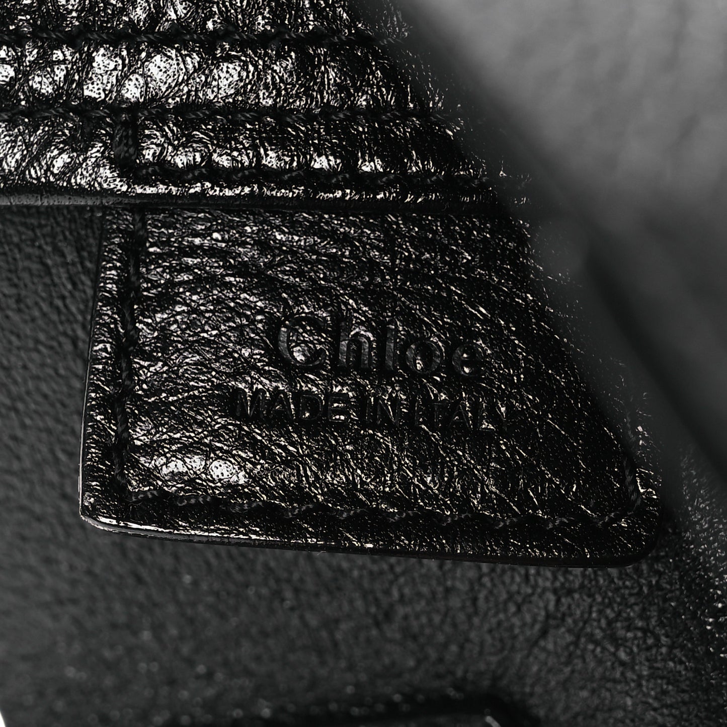 Grained Calfskin Small Spin Tote Black