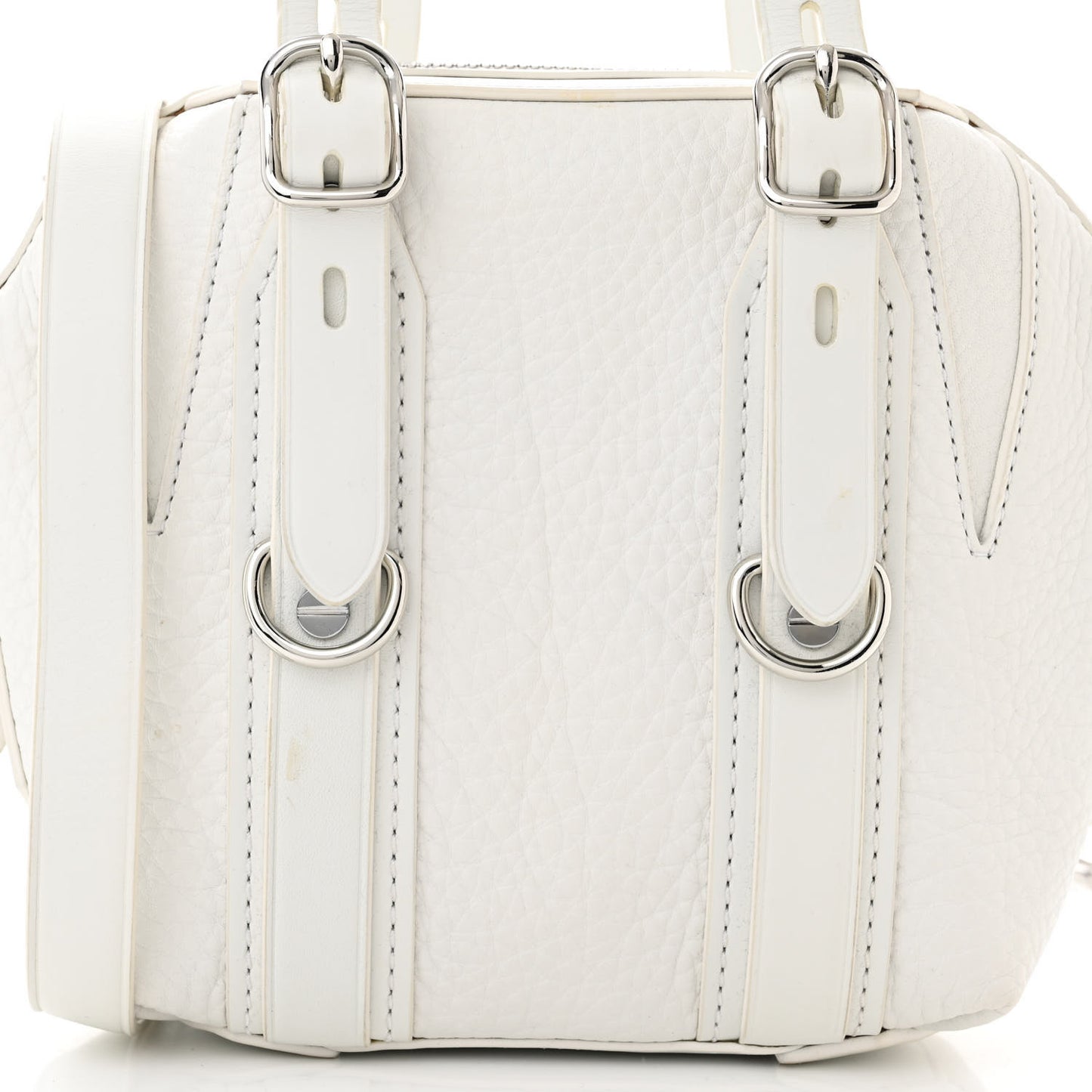 Pebbled Calfskin Mini Emile White