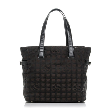 Chanel Nylon Medium Travel Tote Black Brown 1 of 14