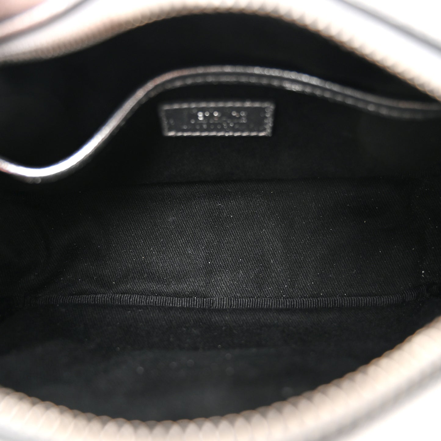 Metallic Nappa Quilted Virtus Mini Camera Bag Silver
