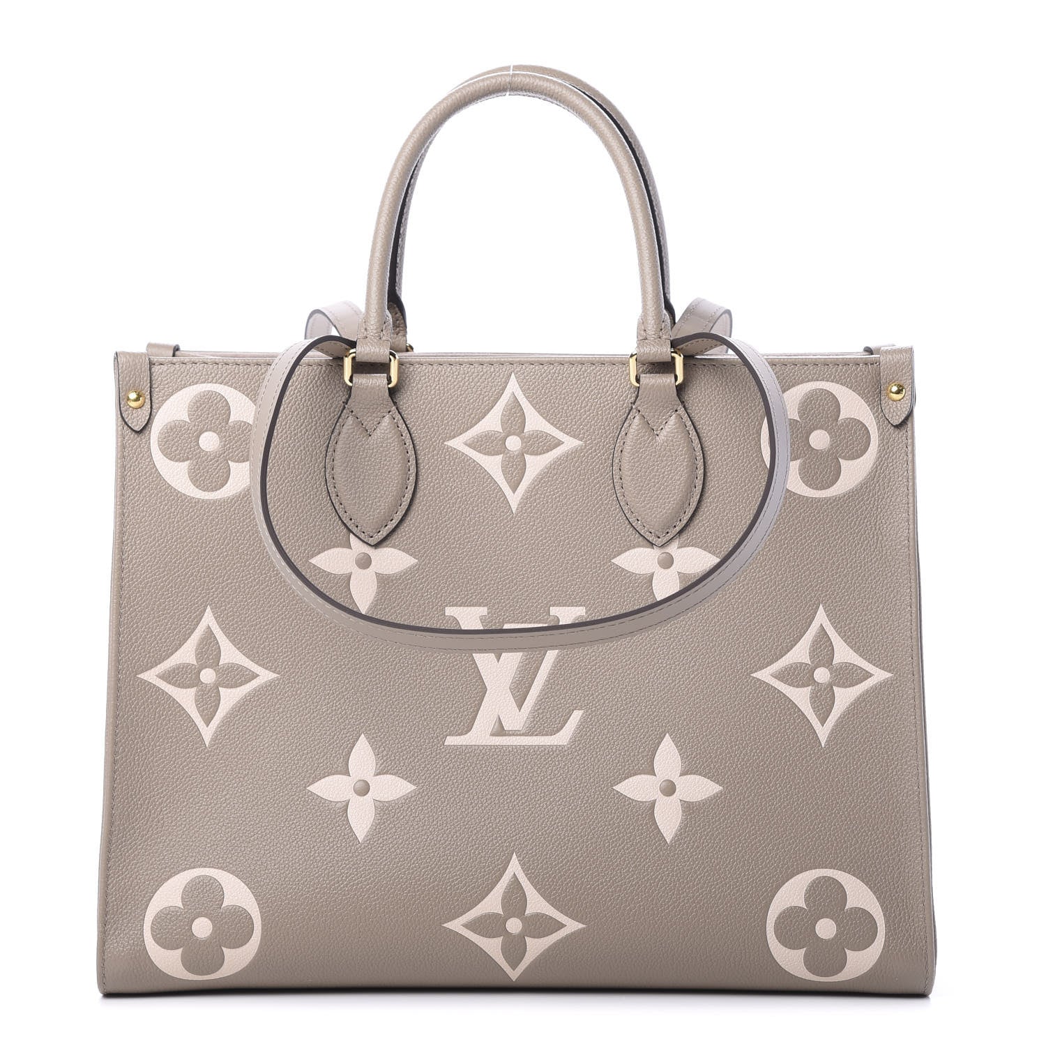 Louis Vuitton Empreinte Monogram Giant Onthego MM Tourterelle Creme 1 of 9