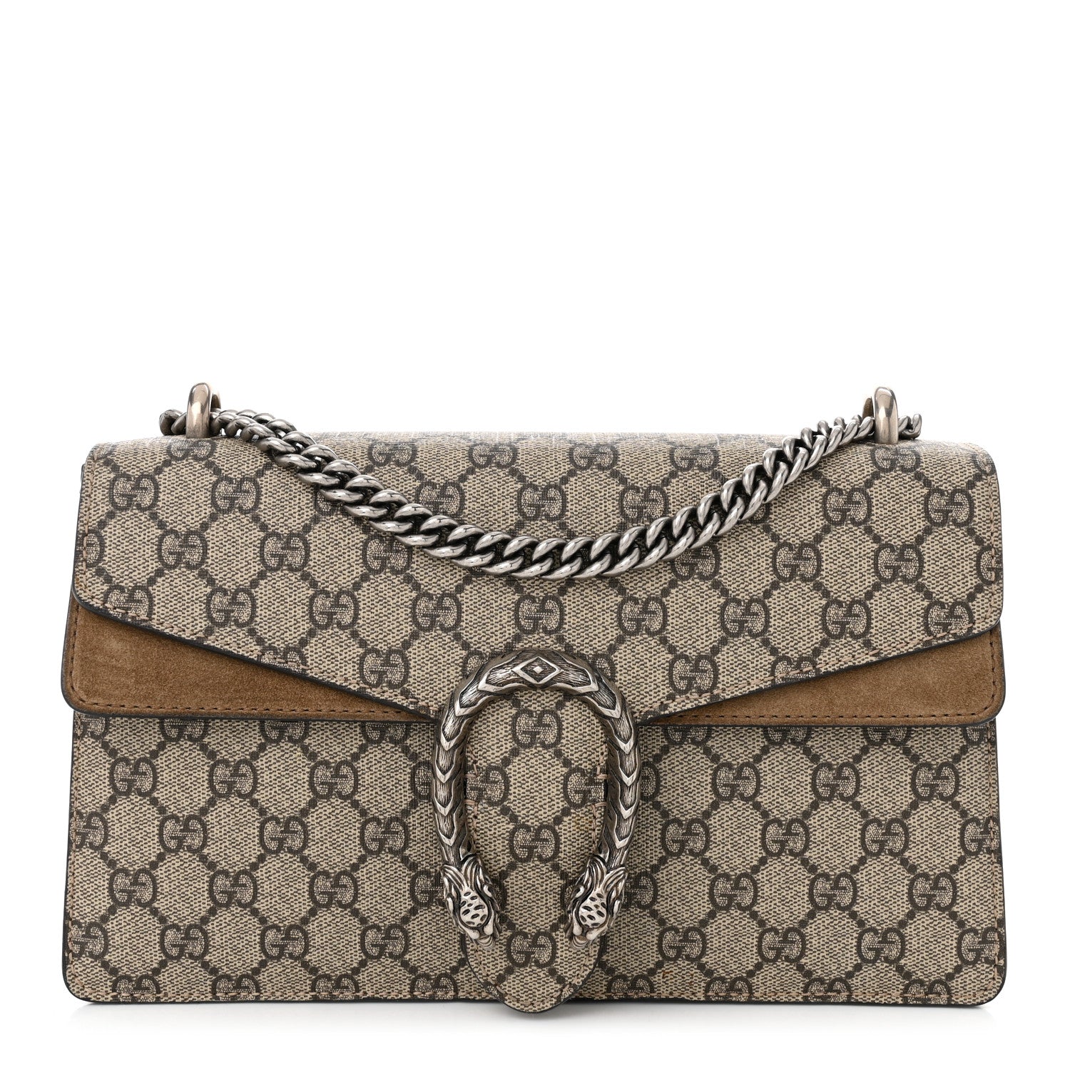 Gucci GG Supreme Monogram Small Dionysus Shoulder Bag Taupe 1 of 10